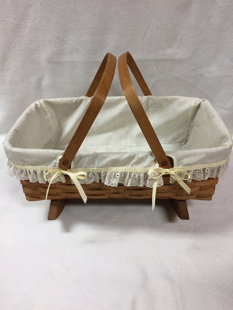longaberger baby cradle basket
