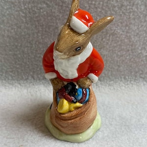 Vintage Royal Doulton Santa Bunnykins Figurine - &#39;Happy Christmas&#39; (#FIG1425)
