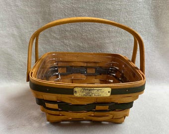 Cesta de Bayberry com alças da coleção de Natal Longaberger 1995 (#B506)