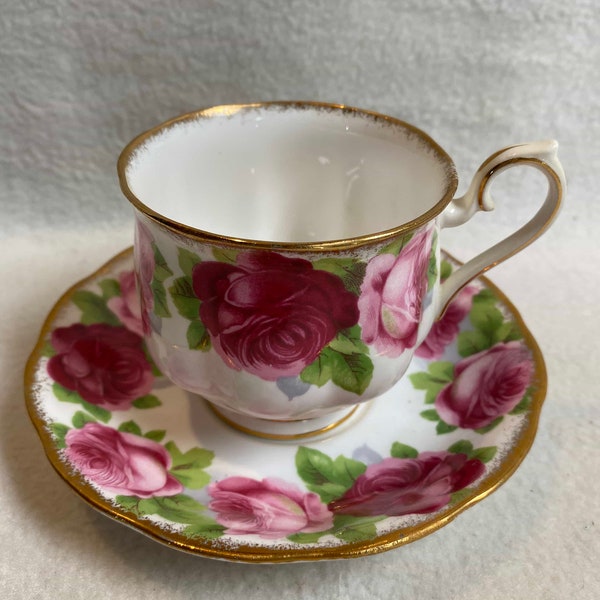 Royal Albert Old English Rose Teacup and Saucer (#DCG767)