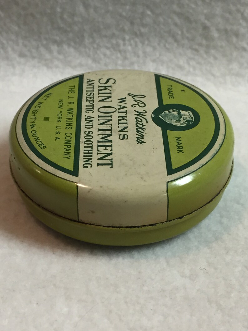 Vintage J.R. Watkins 1.25 oz Skin Ointment Tin for Display Etsy