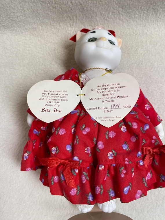 Goebel Dolly Dingle Cat Doll - Limited Edition - December Zircon