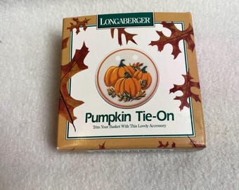 Longaberger Basket Tie-on Accessory - Pumpkin - In Original Box (#BA100)