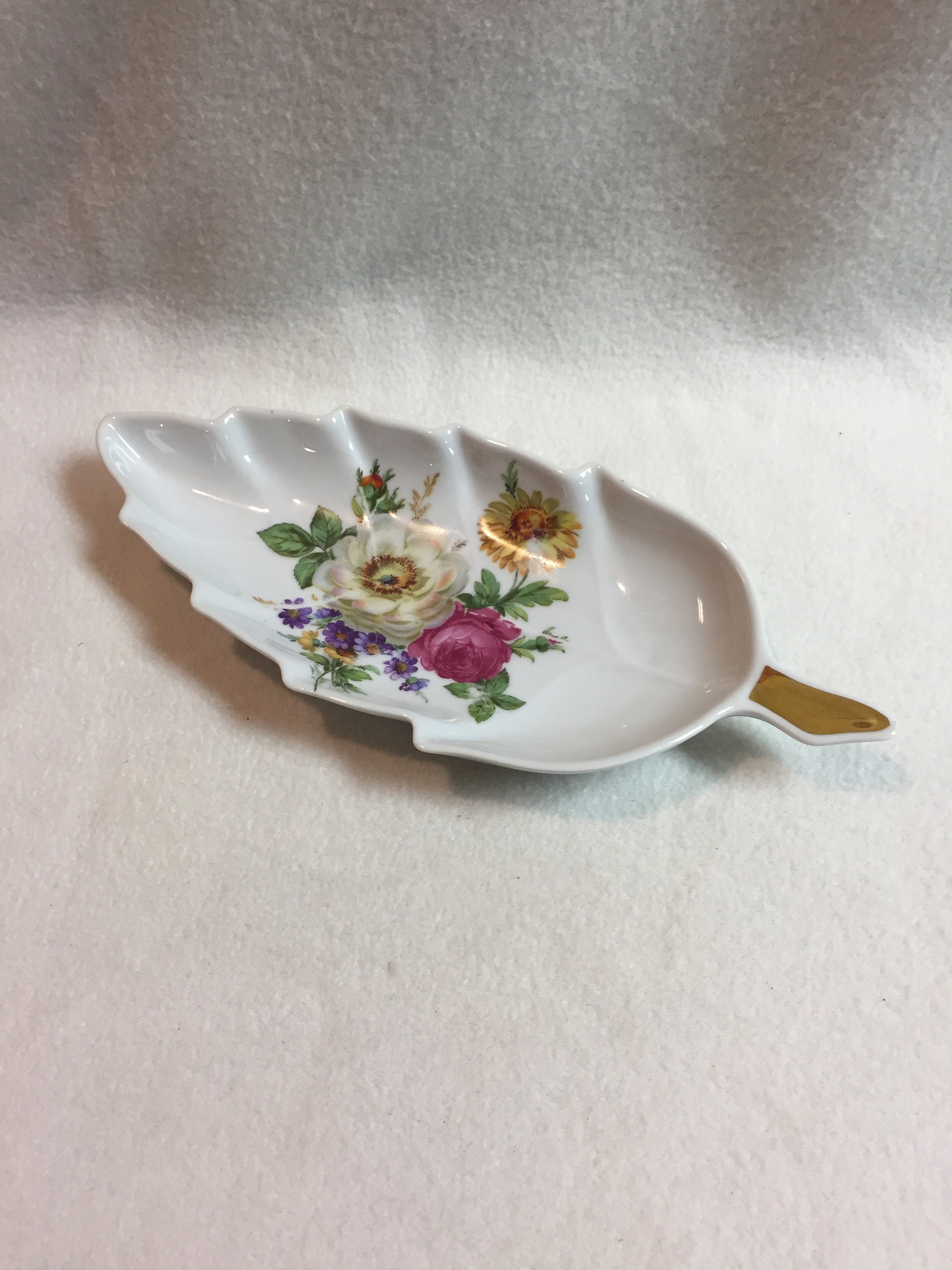 Old Nuremberg Bavaria Germany Floral Leaf Dish DCG096 Etsy