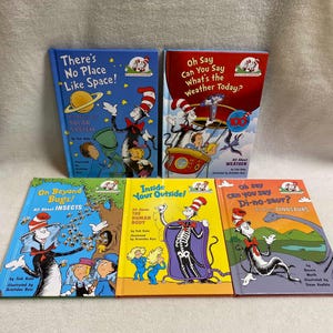 Vintage Children&#39;s The Cat in the Hat&#39;s Learning Library Books - Set of 5 (#BK560)