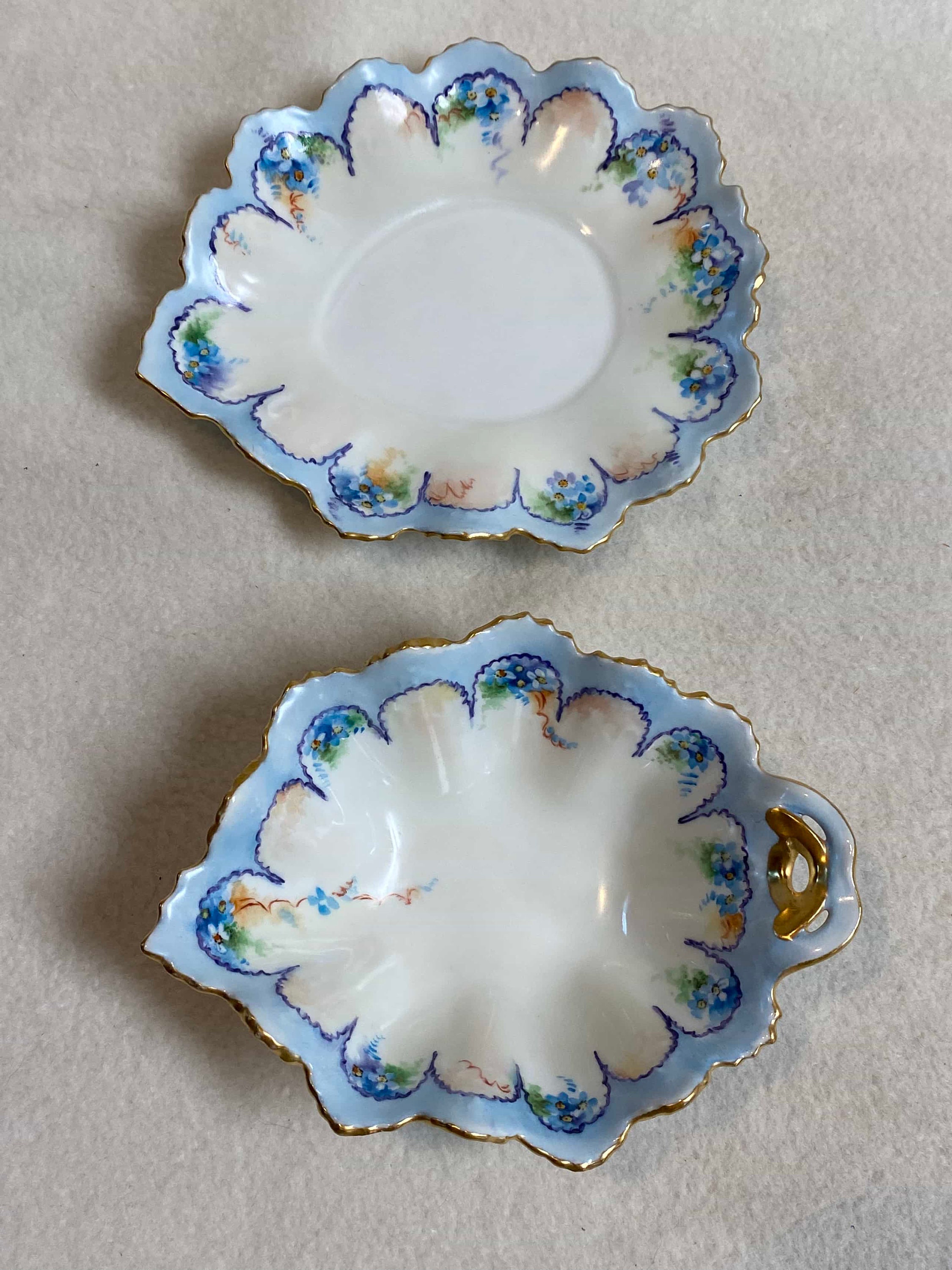 Matching Plate M&Z Austria Bowl With Matching Plate - Blue Floral (#DCG564) - Etsy
