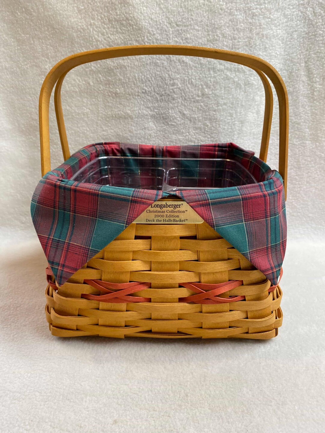 バスケット/かご Longaberger / 2000 Christmas Collection LONGABERGER BASKET 2000 CHRISTMAS DECK THE HALLS+PROTECTOR