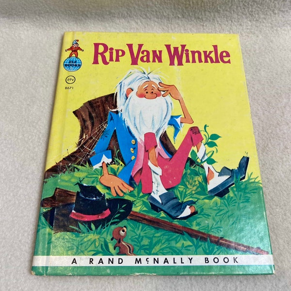 Vintage Rand McNally Elf Children's Book (1961) - 'Rip Van Winkle' (#BK470)