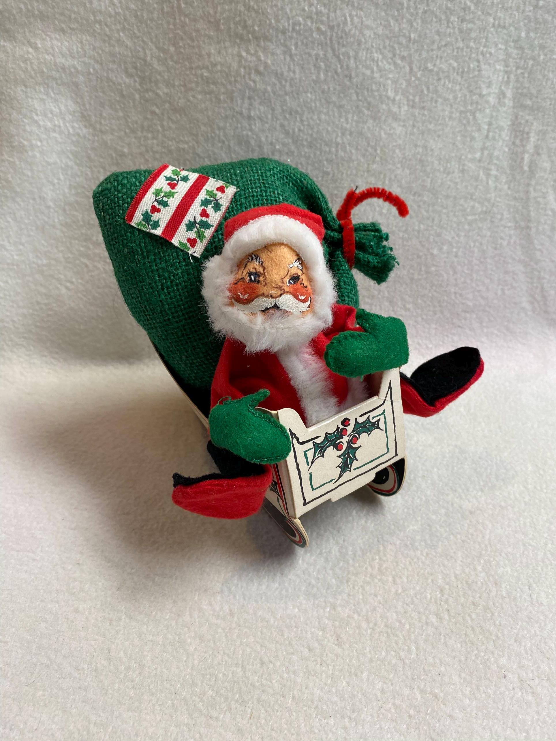 Annalee Dolls - Santa in Cardboard Sleigh - 1963/1979 (#AL330) - Etsy