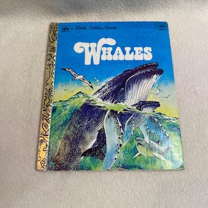 Vintage Little Golden Children&#39;s Book (1979) - &#39;Whales&#39; (#BK621)