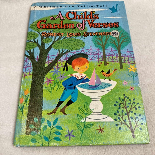 Vintage Whitman Big Tell-a Tale Children's Book (1965) - 'A Child's Garden of Verses' (#BK482)