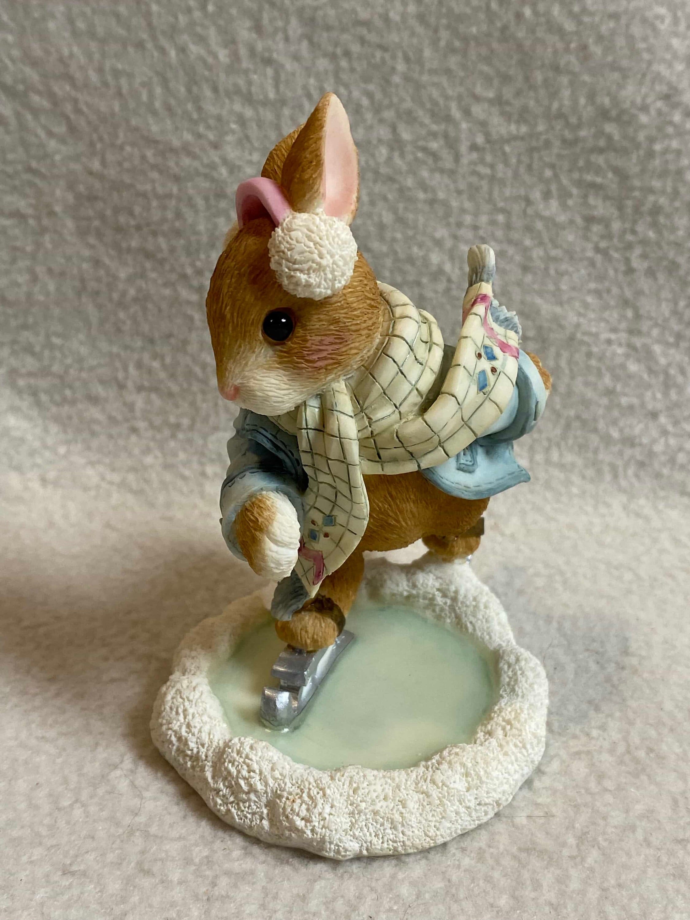 My Blushing Bunnies Figurine Bunny on Skates 'faith Etsy