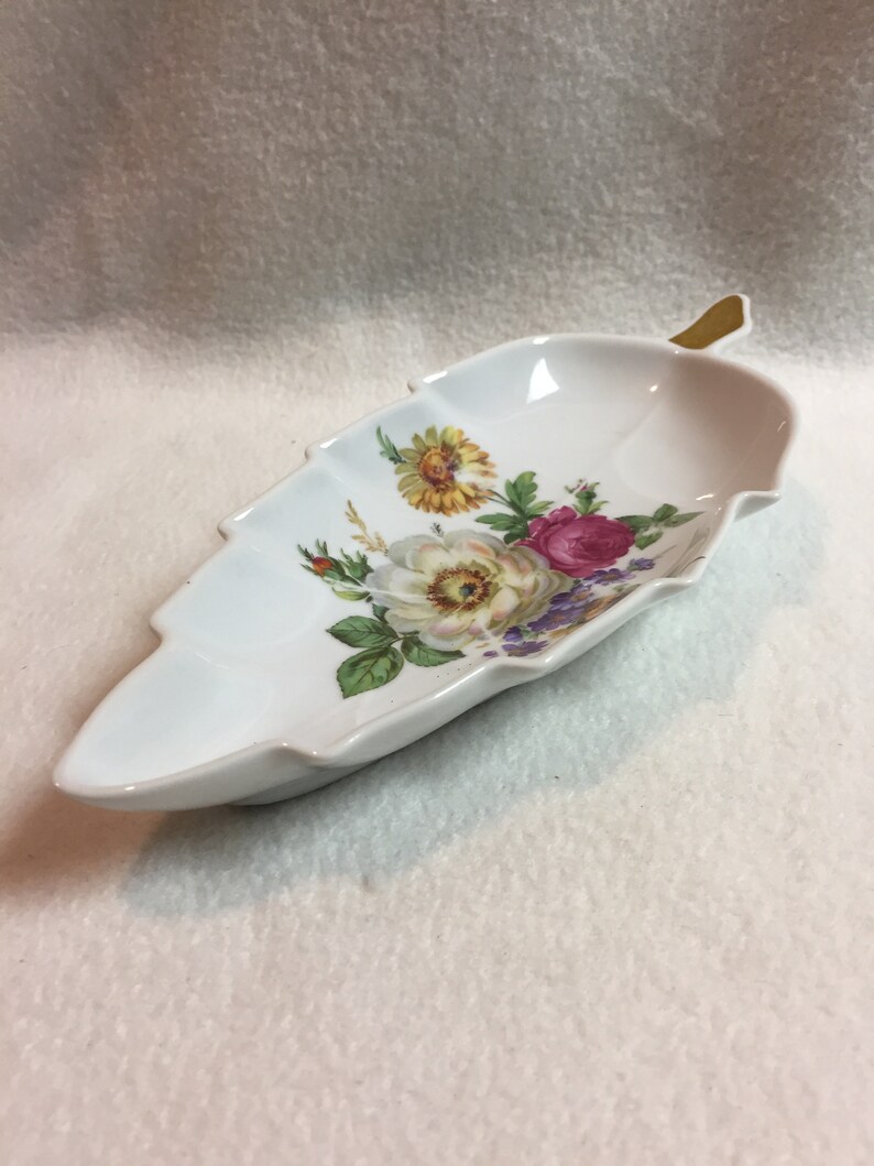Old Nuremberg Bavaria Germany Floral Leaf Dish DCG096 Etsy