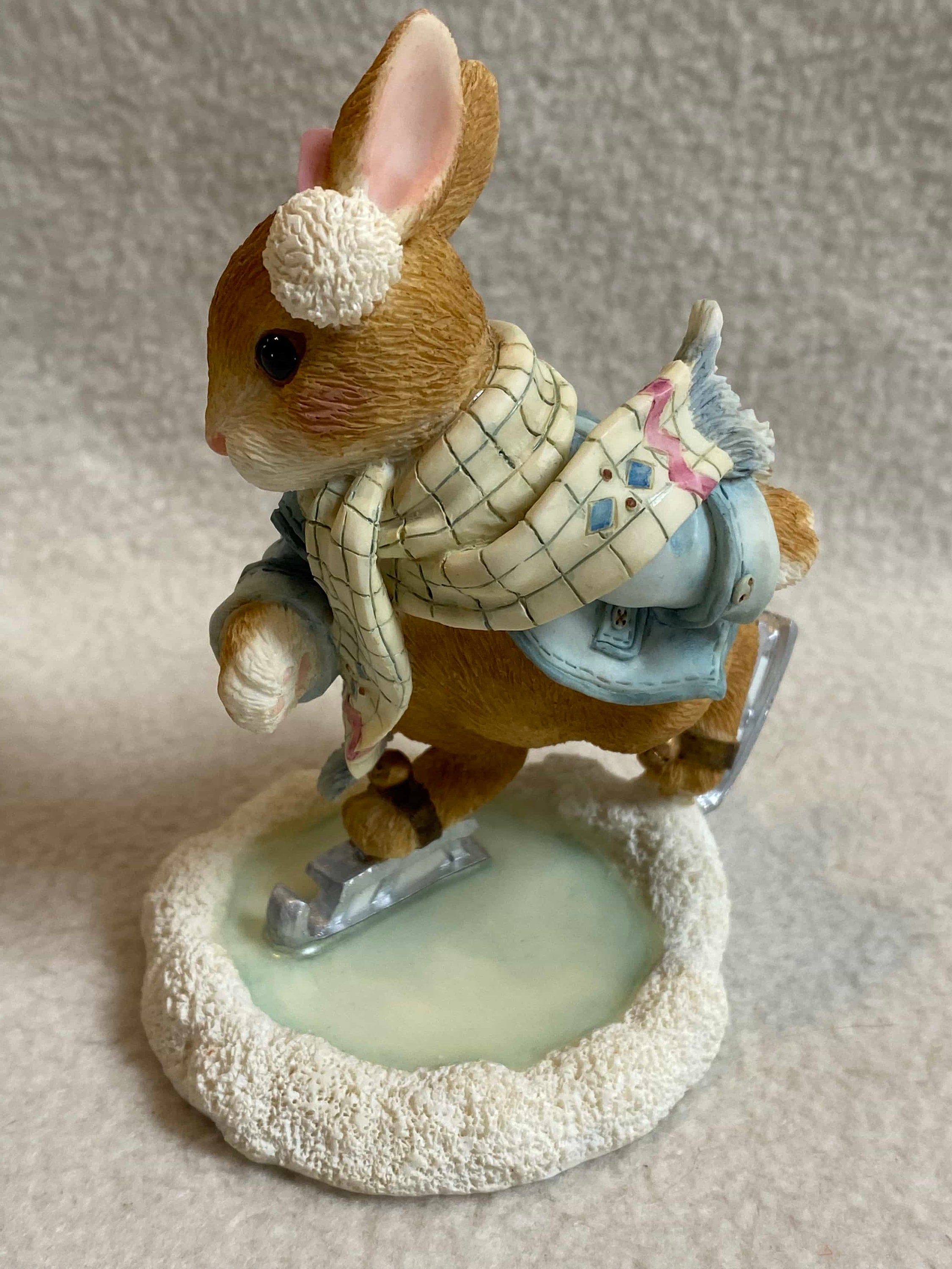 My Blushing Bunnies Figurine Bunny on Skates 'faith Etsy