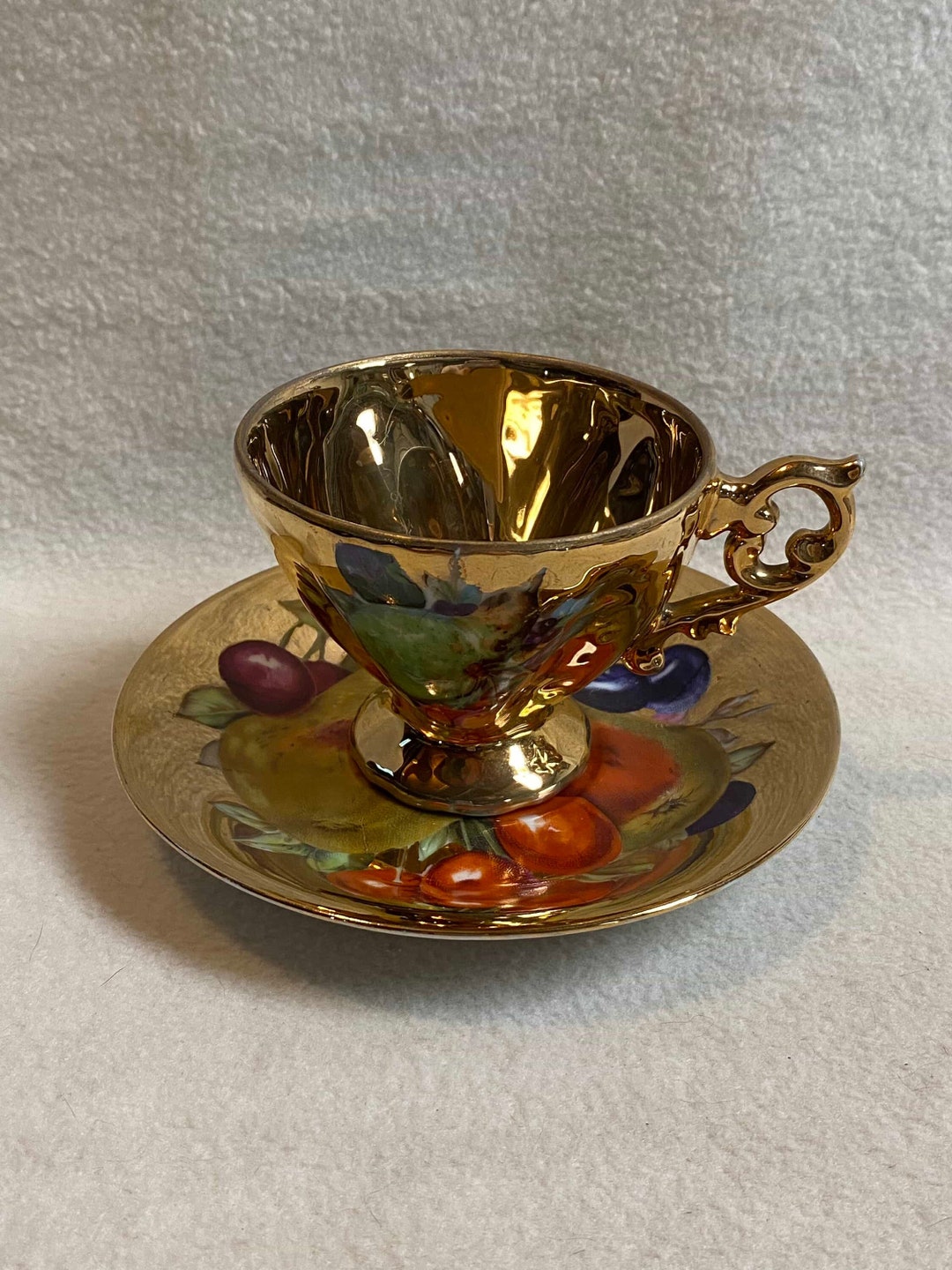 Japan Fruit and Gold Teacup and Saucer (#DCG910) - Etsy