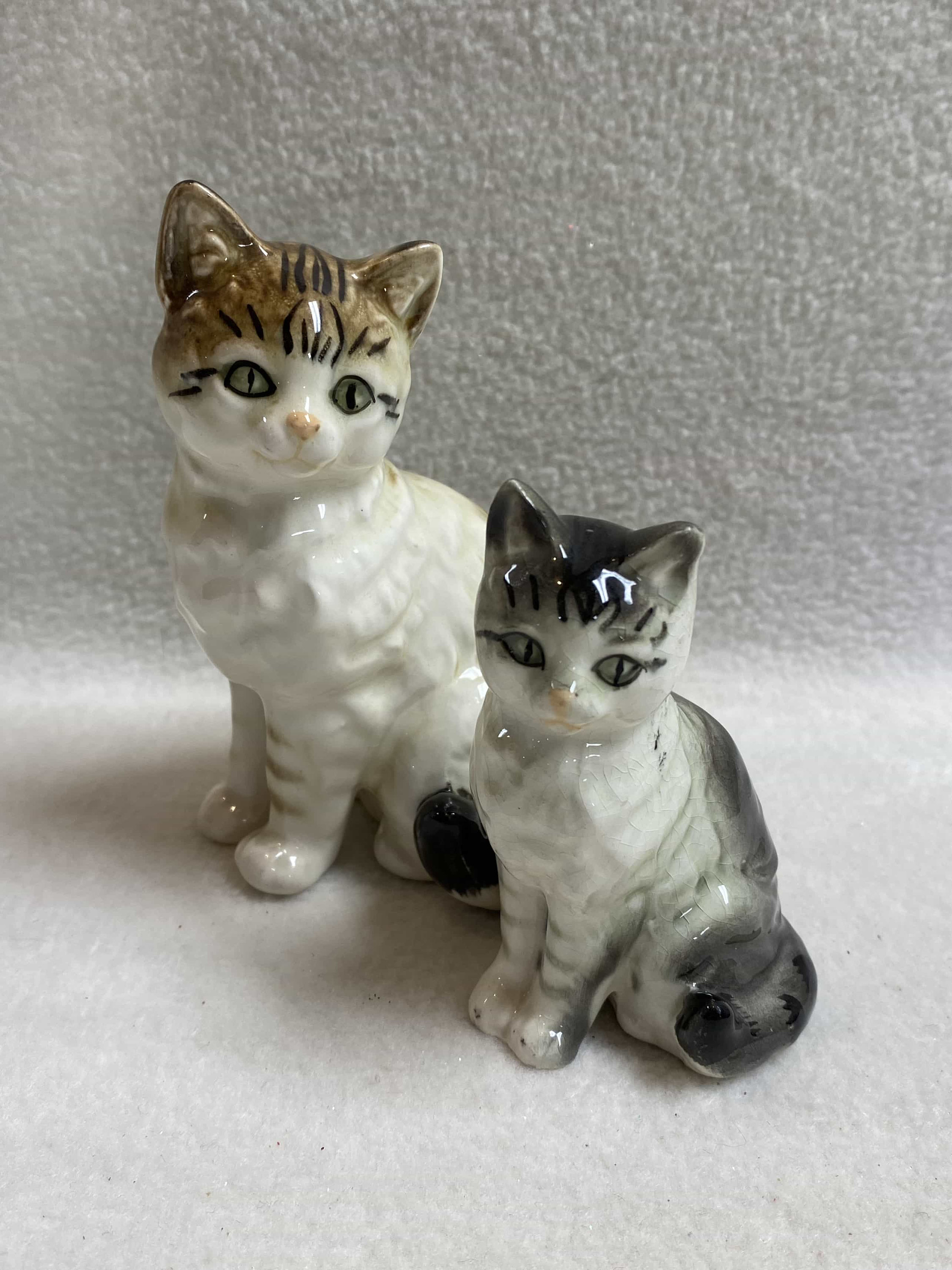 ちねこ Vintage Japan Kitty Figurines - Set of 2 (#BCD749) - Etsy