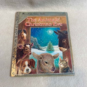 Vintage Little Golden Book (1977) - &#39;The Animals&#39; Christmas Eve&#39; (#BK293)