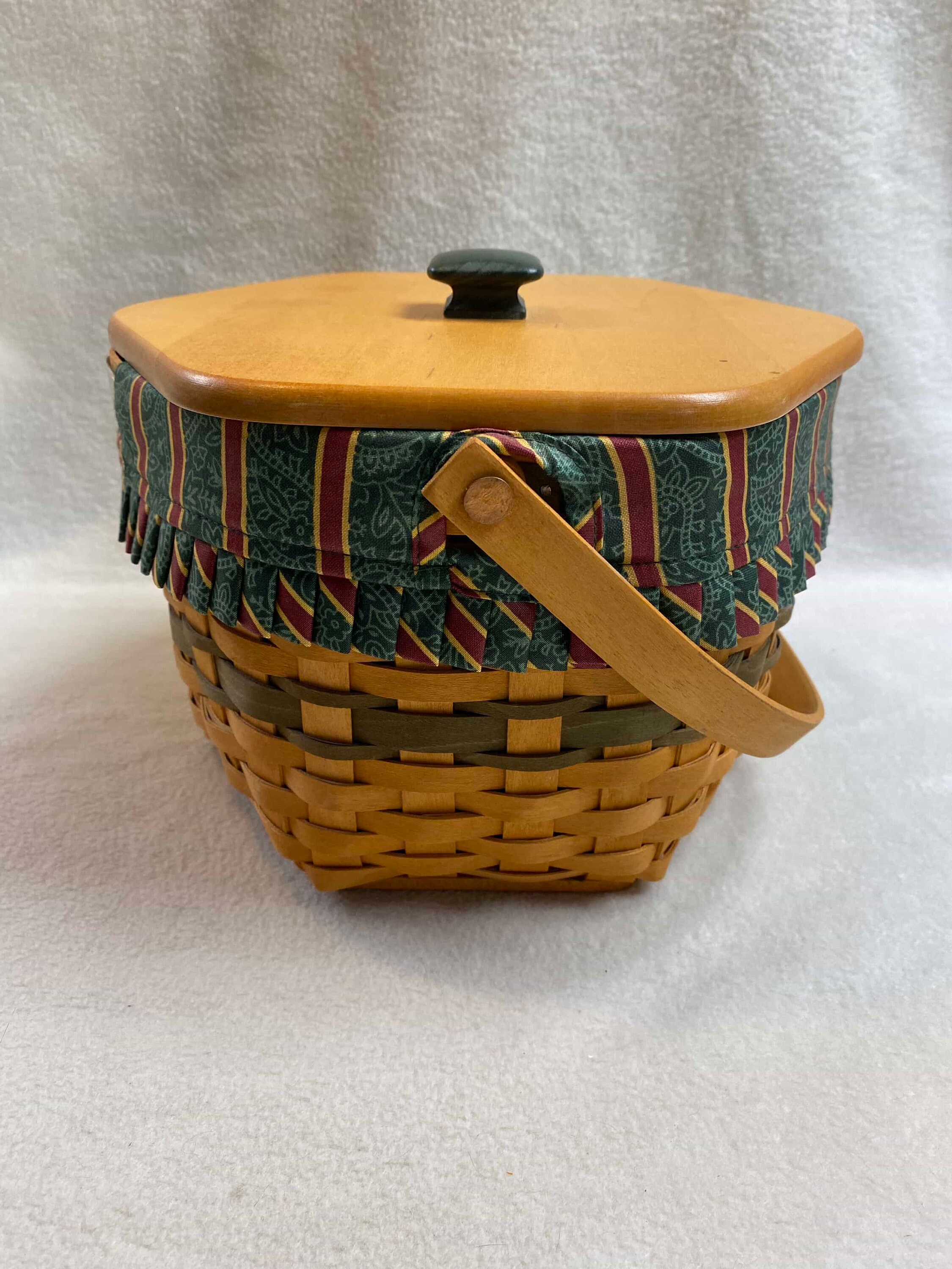 Longaberger 1997 Christmas Collection Snowflake Basket With Wooden