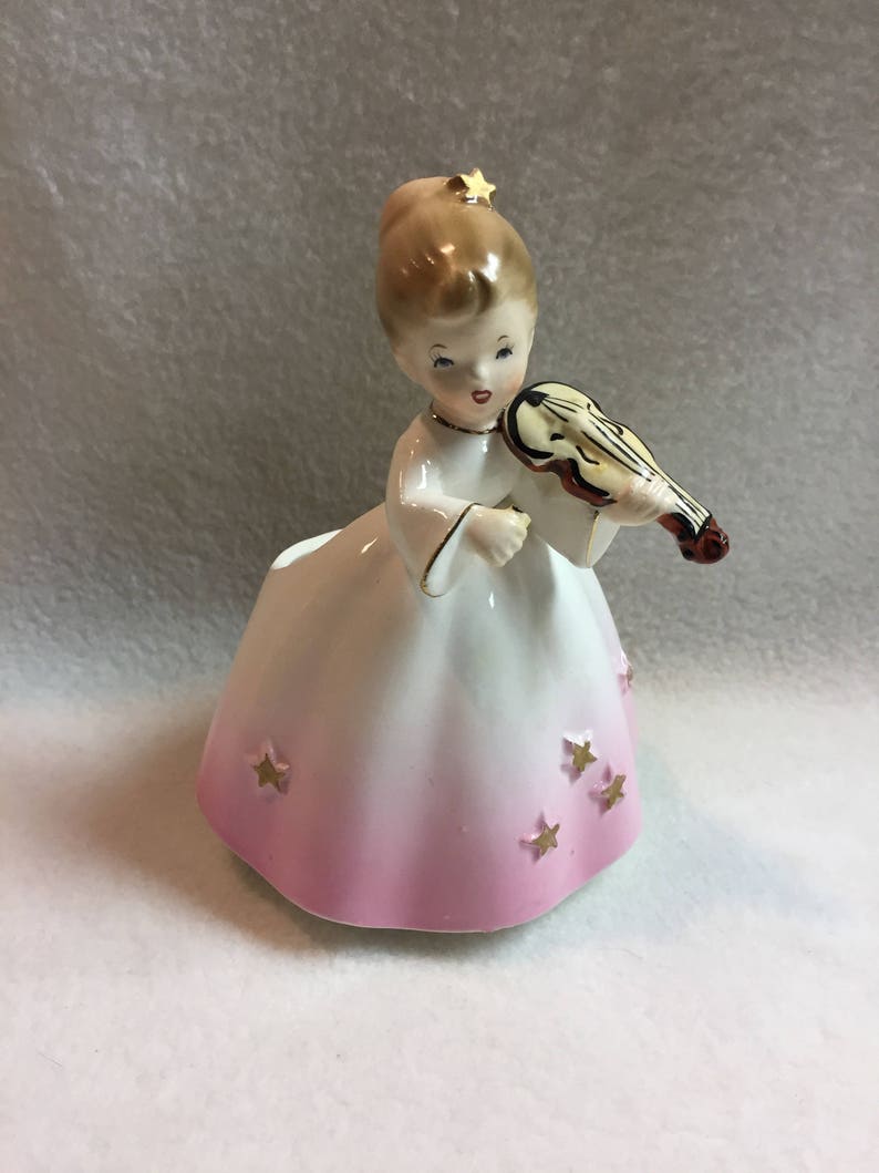 Inarco Girl in Pink Dress with Violin Garden Planter #PLA139