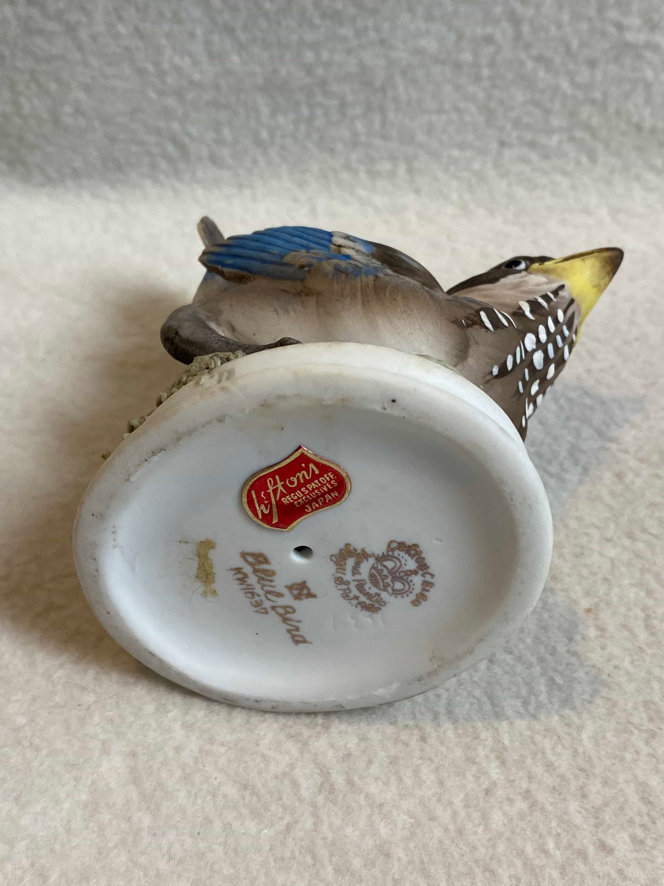 Vintage Lefton Baby Blue Bird on Pedestal Figurine (#BCD696) - Etsy