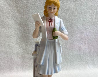 Vintage Lefton Lady Pharmacist Figurine (#FIG1688)