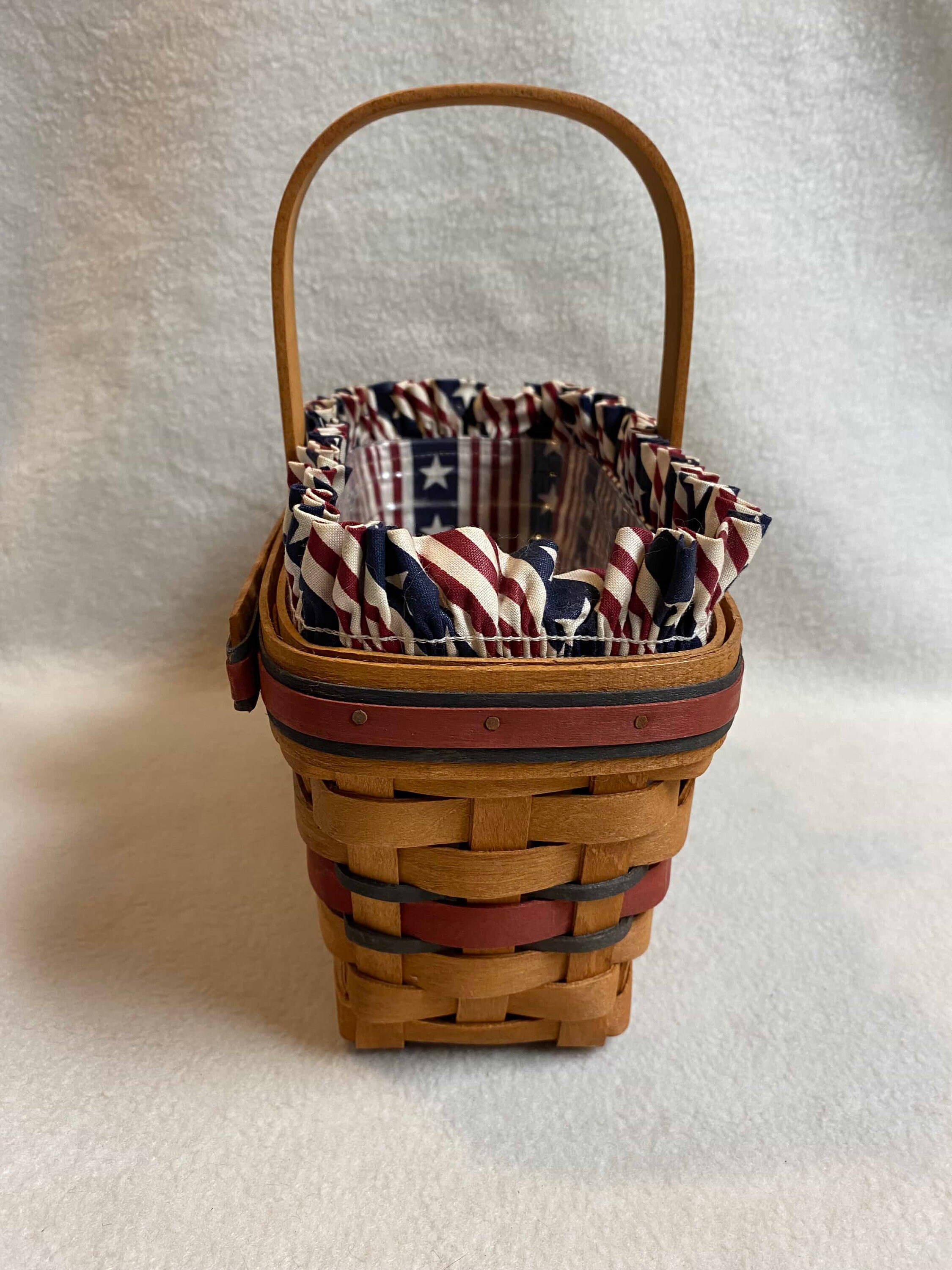 【希少】Longaberger 1994 キャンドルバスケット ライナー付 Longaberger 1994 All American Candle Basket With Handle (#B400) - Etsy