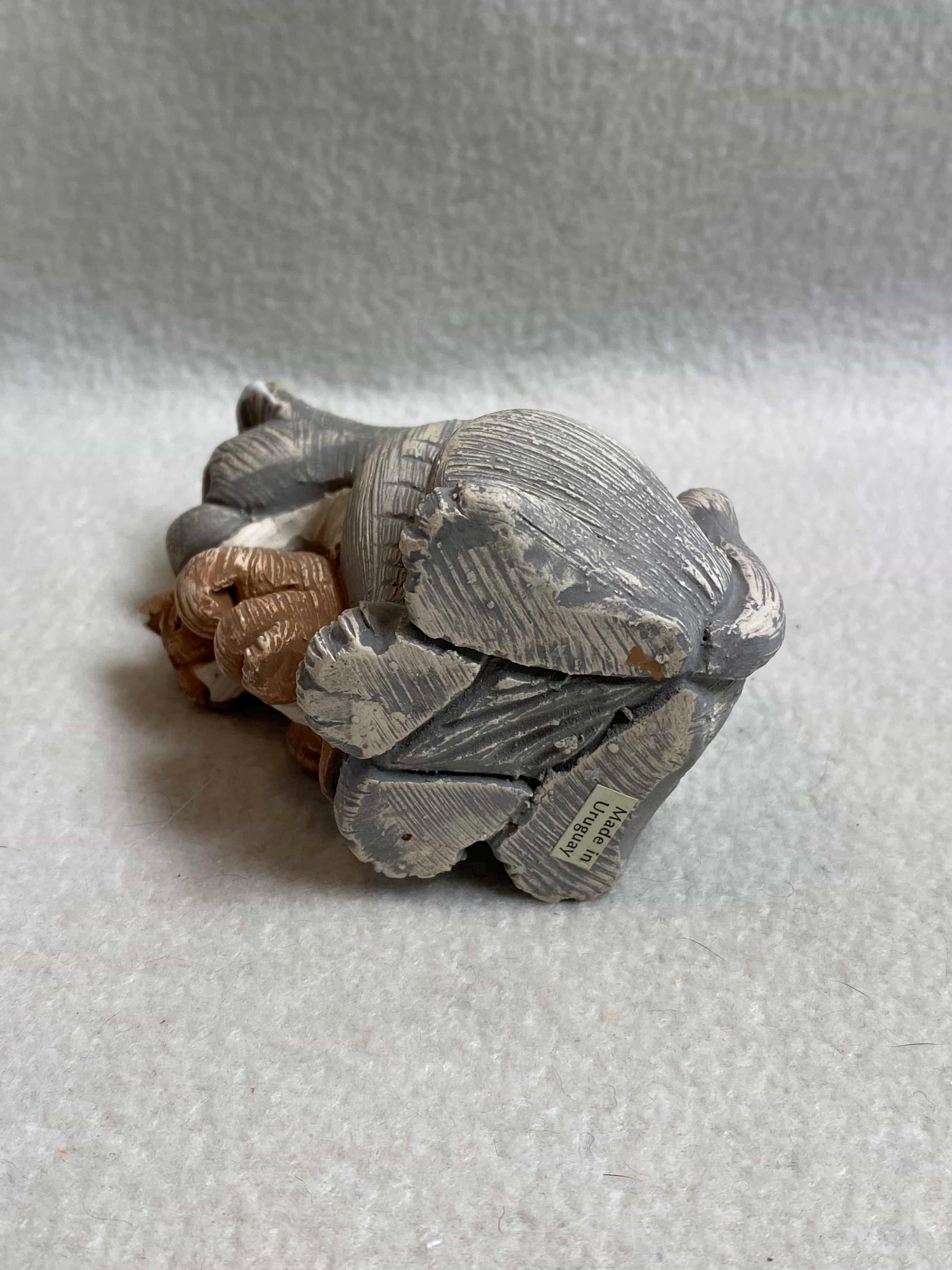 Vintage Artesania Rinconada Gray Puma With Cub Figurine (#FIG1462