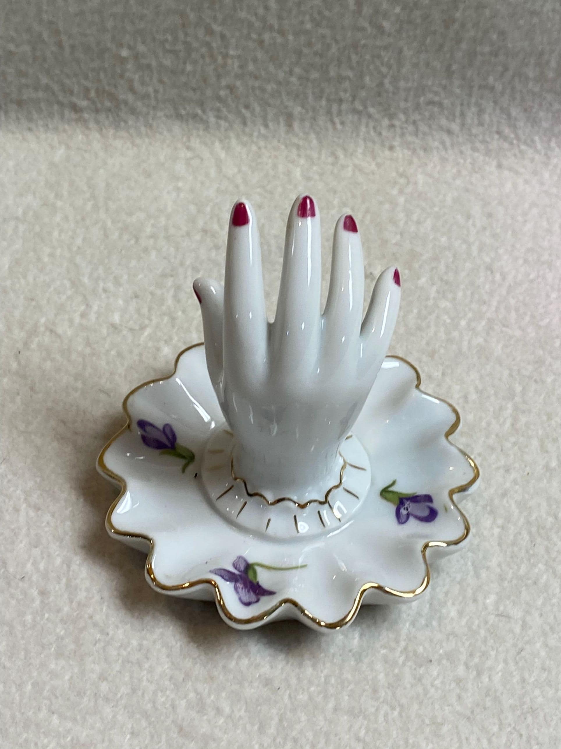 Vintage Ceramic Hand Jewelry Holder - Etsy