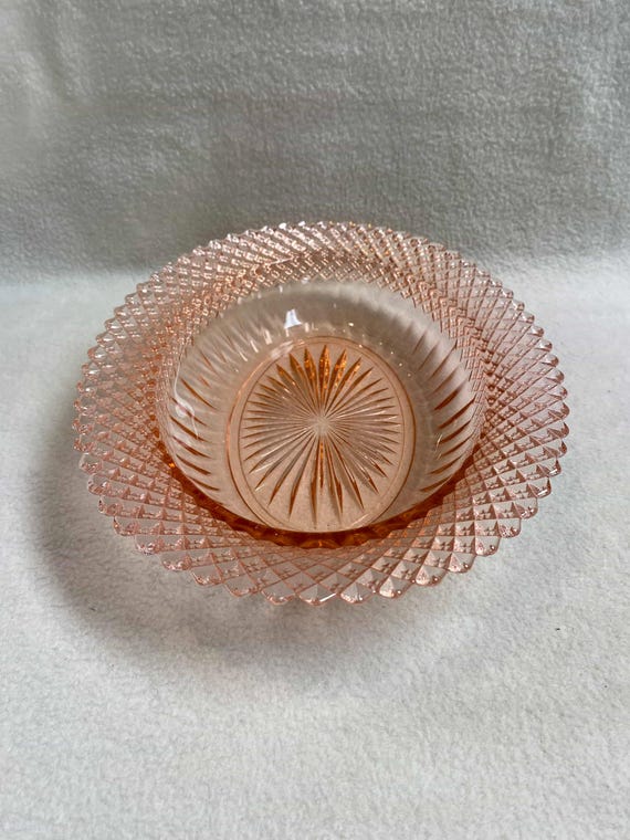 Vintage Pink Depression Anchor Hocking Miss America Glass Oval