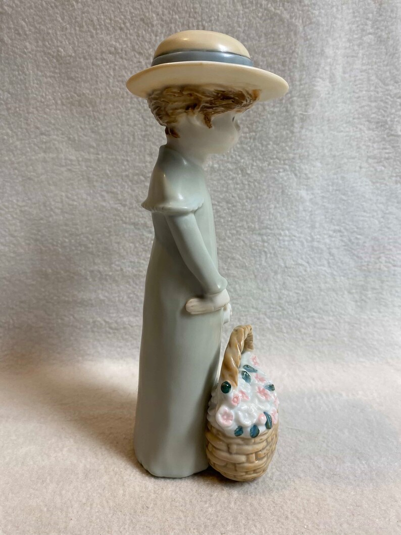 Vintage Kinka Girl With Flowers Figurine 'your - Etsy