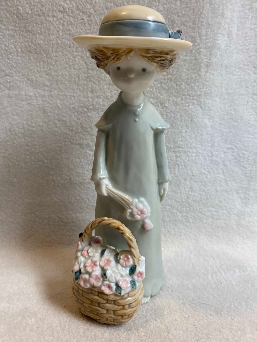 Vintage Kinka Girl With Flowers Figurine - 'your Friendship Will Be ...