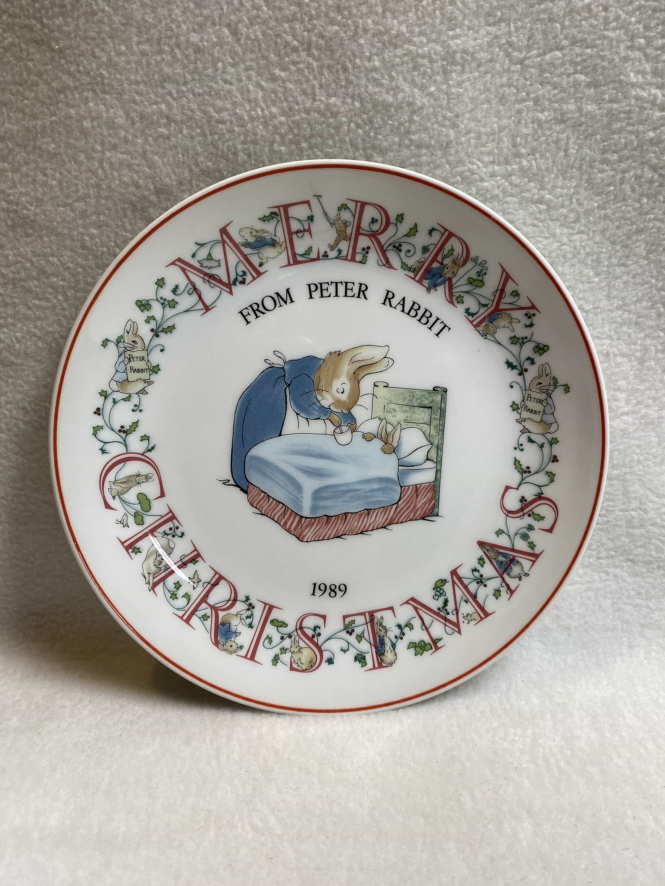 Wedgwood 'merry Christmas From Peter Rabbit' - 1989 (#PLT717