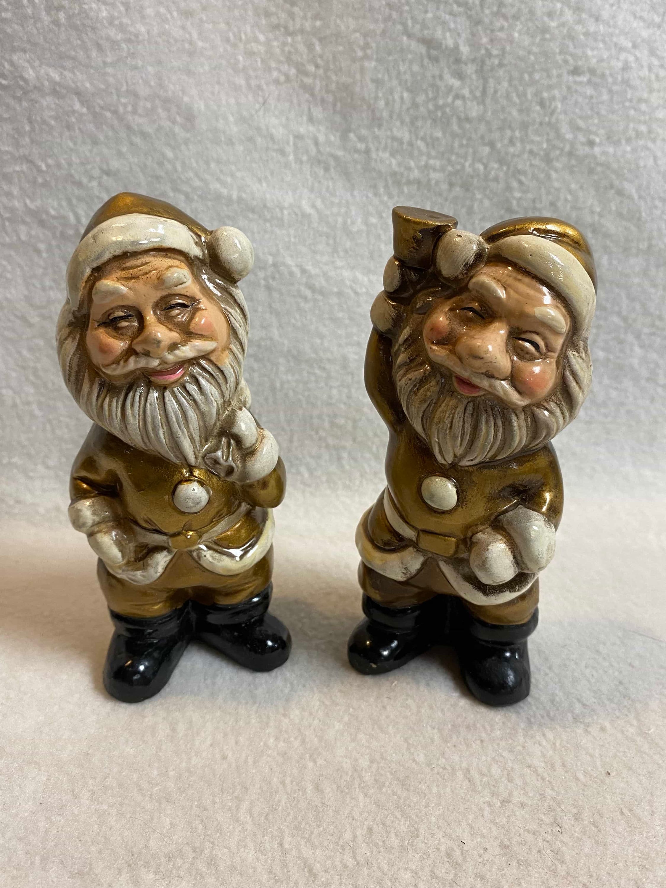 サンタさん 1930s Antique Celluloid Santa Japan, Plastic Long Coat Santa