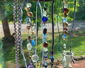 Sun catcher- glass prisms- window hanger- boho decor- rustic decor