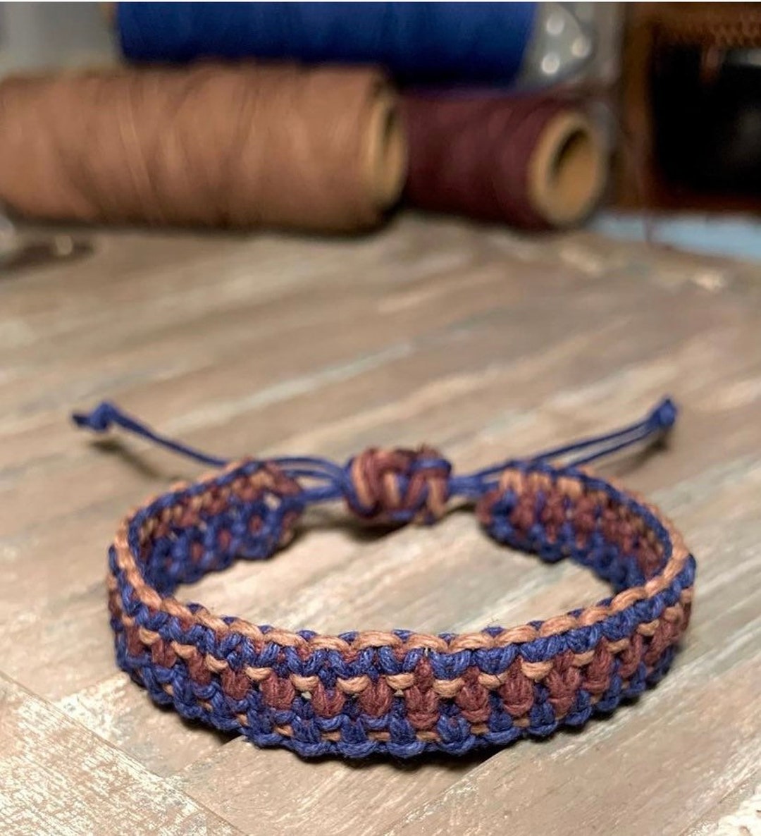 Wide Band Macrame Bracelet-friendship Bracelet- Macrame Bracelet