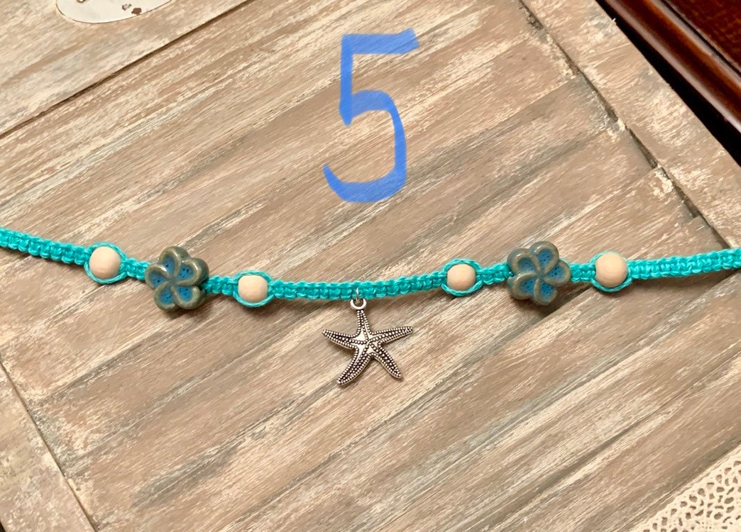 Beachy Anklet Tie on Anklet Hemp Anklet Beach Ankle Etsy