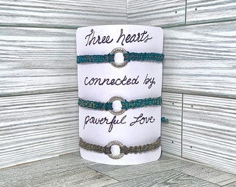 Three best friend bracelets- trio of friendship bracelets