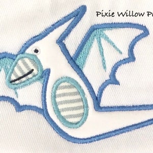 ITH Dinosaur applique machine embroidery pattern for 5x7, 6x10 and 8x12 ITH hoops by Pixie Willow Patterns