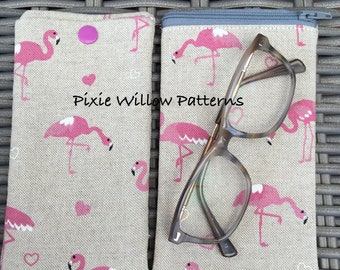 ITH Glasses Cases, set of 2 patterns. In the hoop Machine Embroidery Design for 5x7 Hoop by Pixie Willow Patterns