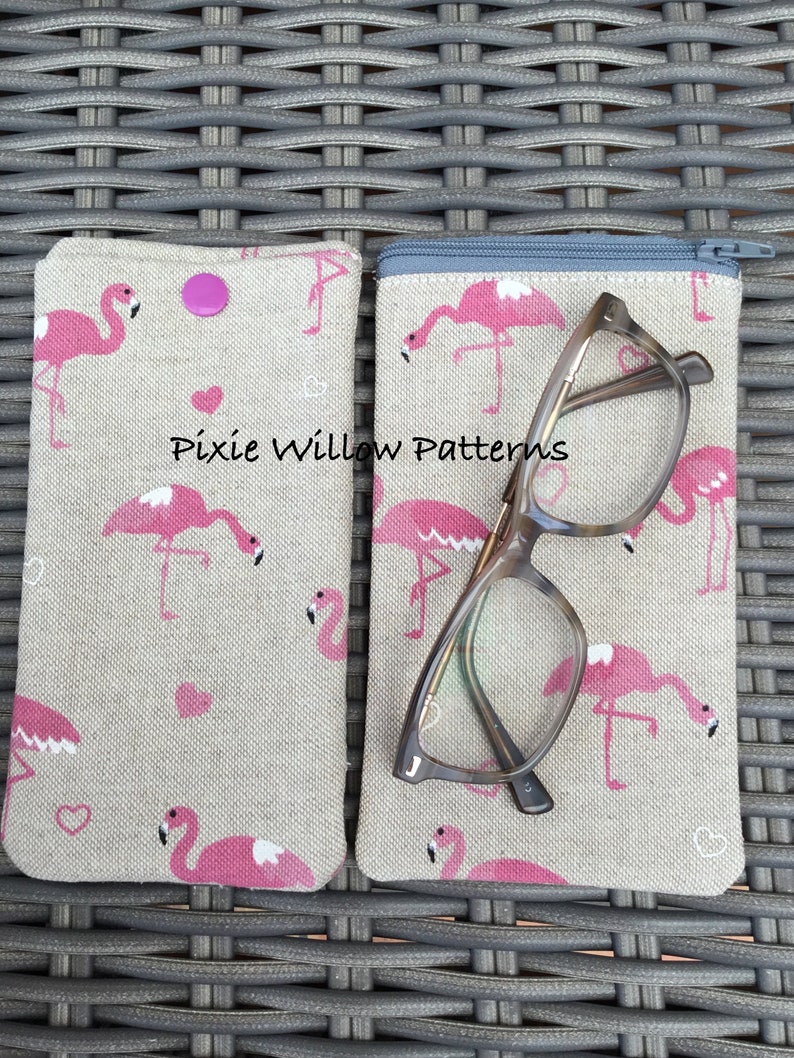 Ith glasses cases set if 2 patterns machine jessecmault  etsy