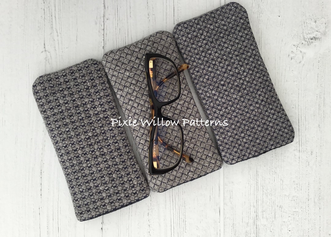 ITH Quilted Glasses Case Open Ended. 3 Different Patterns. Machine
