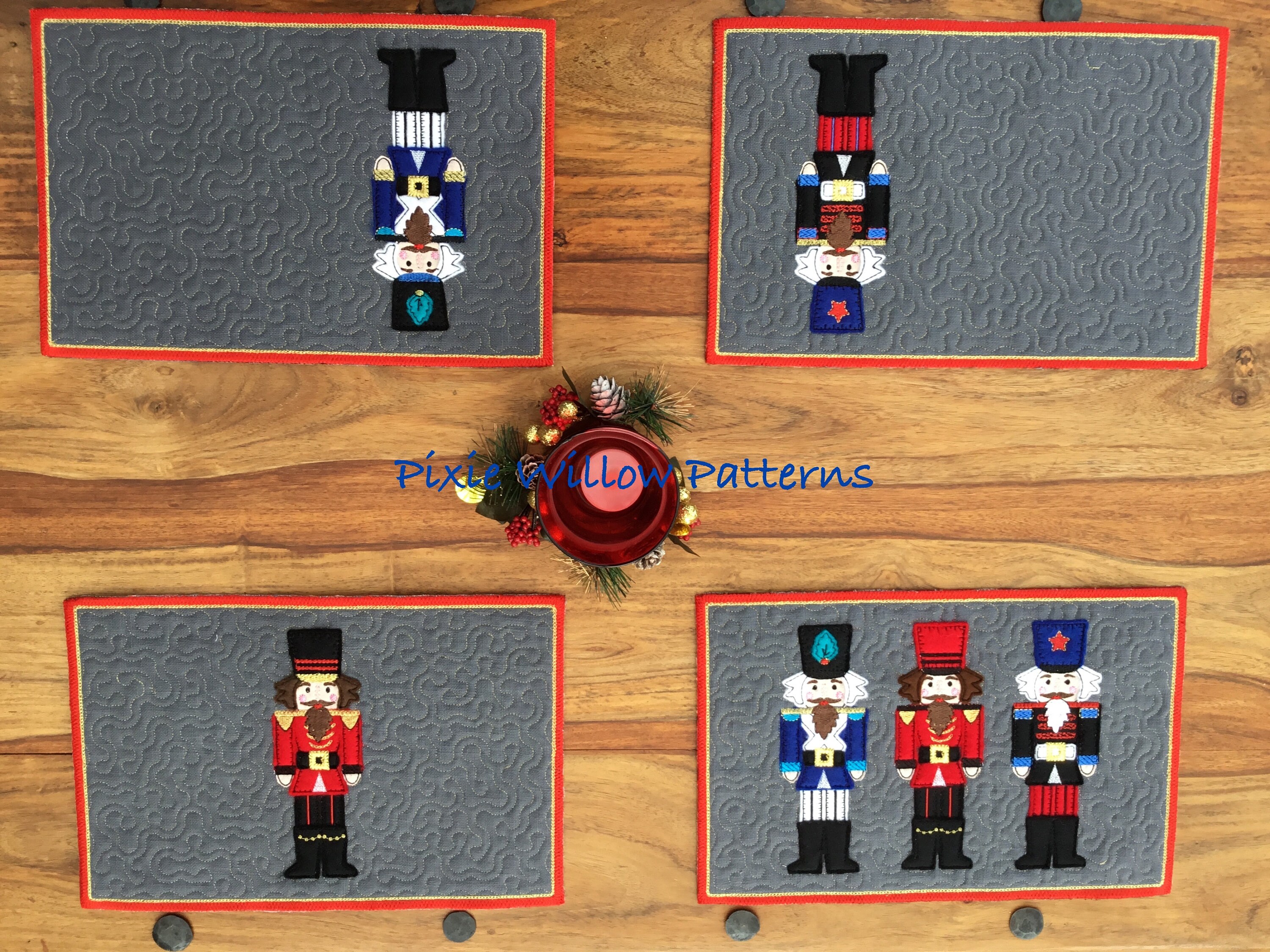 ITH 8x12 Nutcracker Placemats Set of 4. in the Hoop Machine Etsy UK