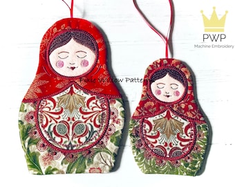 Babushka Lavender Bag. Machine Embroidery Applique Design for 5x7 & 6x10 Hoops.