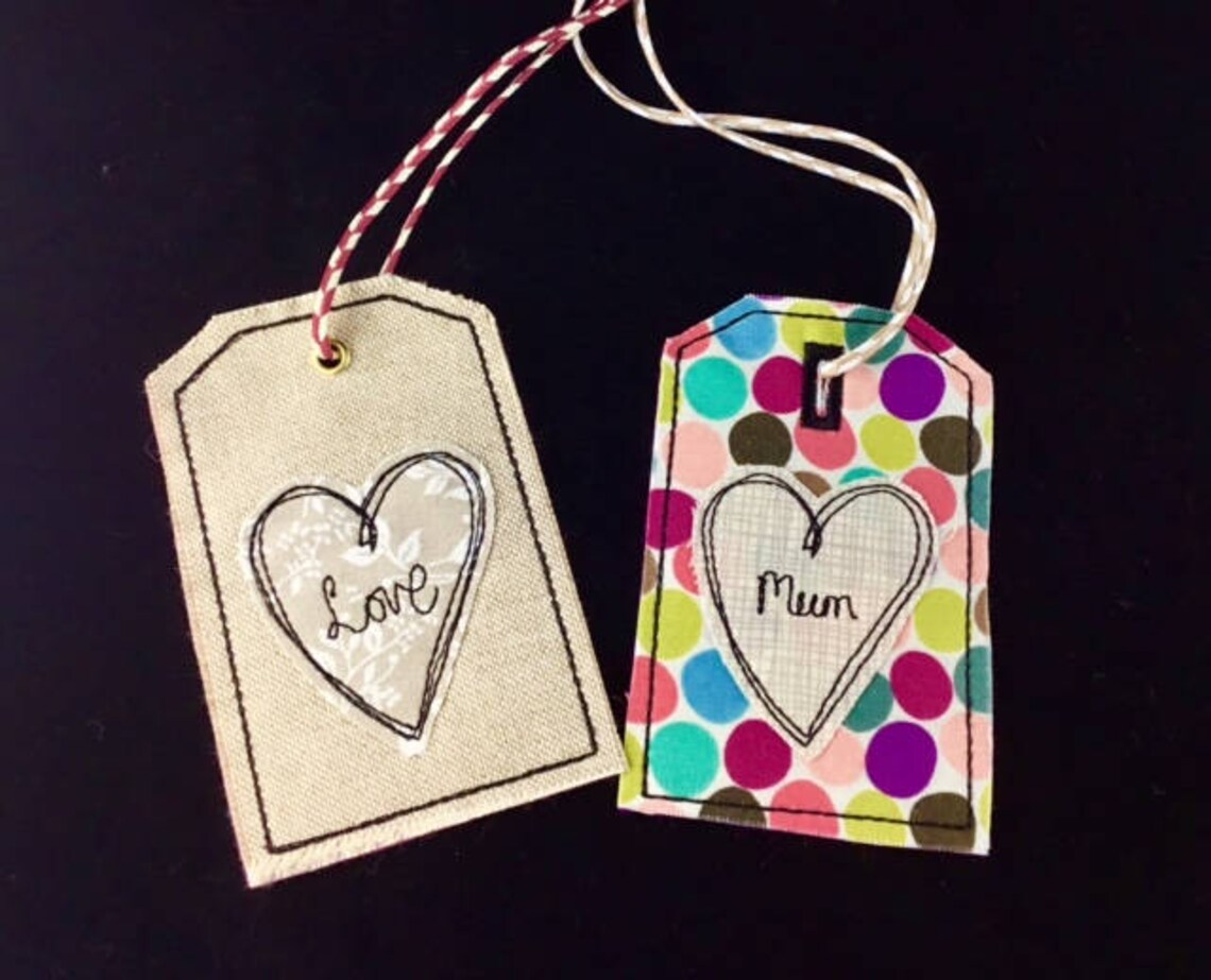 ITH Gift Tag Pattern 4x4 hoop Inthehoop Machine Embroidery Etsy