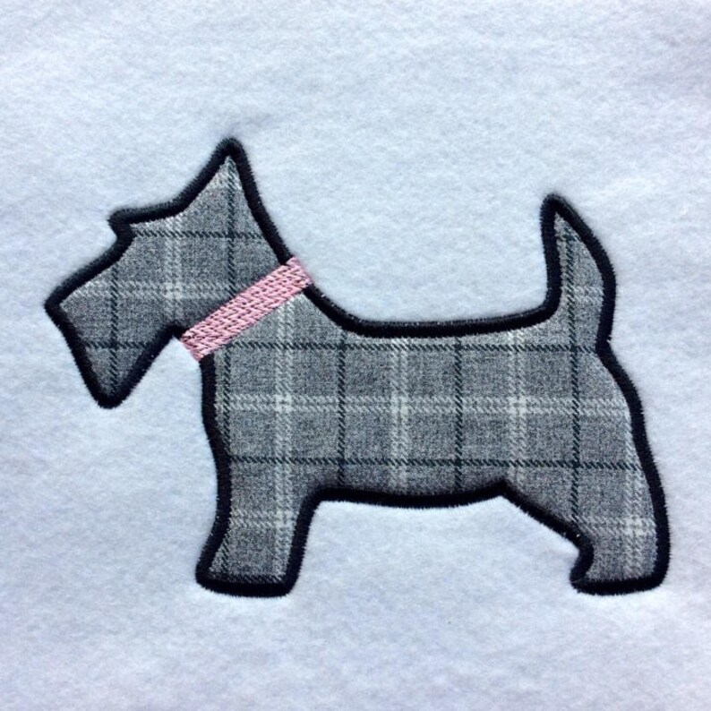 Machine embroidery pattern bundle of scottie dog applique 3  etsy