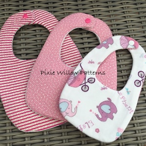 ITH Stipple Quilted Bib Pattern: Easy Machine Embroidery Design (For 6x10, 7.9x11 & 8x12 Hoops)