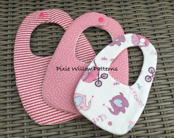 ITH Bib pattern with stipple quilting. In The Hoop bib design for 6x10, 7.9 x 11 and 8x12 Hoops VERY EASY.