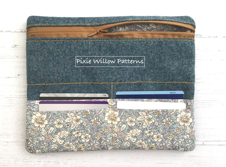 ITH Quilted Zipper Wallet Pattern: Machine Embroidery Purse for 8x12 ...