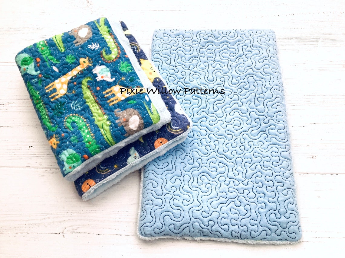 ITH Quilted Burp Cloth Pattern With Stipple Design (multi Size) - Etsy