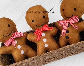 ITH Gingerbread Man stuffie patroon. In het hoepel Machine borduurmotief